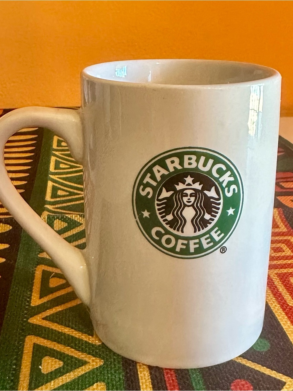 Starbucks White Ceramic Mug with Green Logo